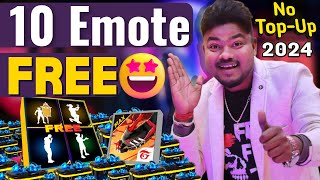 No Top Up Free 10 Emotes In Free Fire Max Free Emotes In Free Fire Max 2024