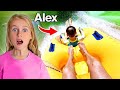 Waterpark rides and big wave pool at largest waterpark in europe  gaby and alex family