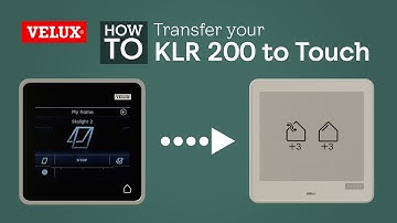 Transferring your KLR 200 settings to a VELUX Touch