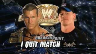 WWE Breaking Point 2009 John Cena vs Randy Orton Matchcard