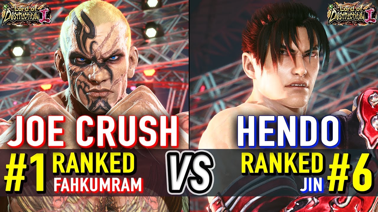 T8 🔥 JOE CRUSH (#1 Ranked Fahkumram) vs HENDO (#6 Ranked Jin) 🔥 Tekken 8 High Level Gameplay