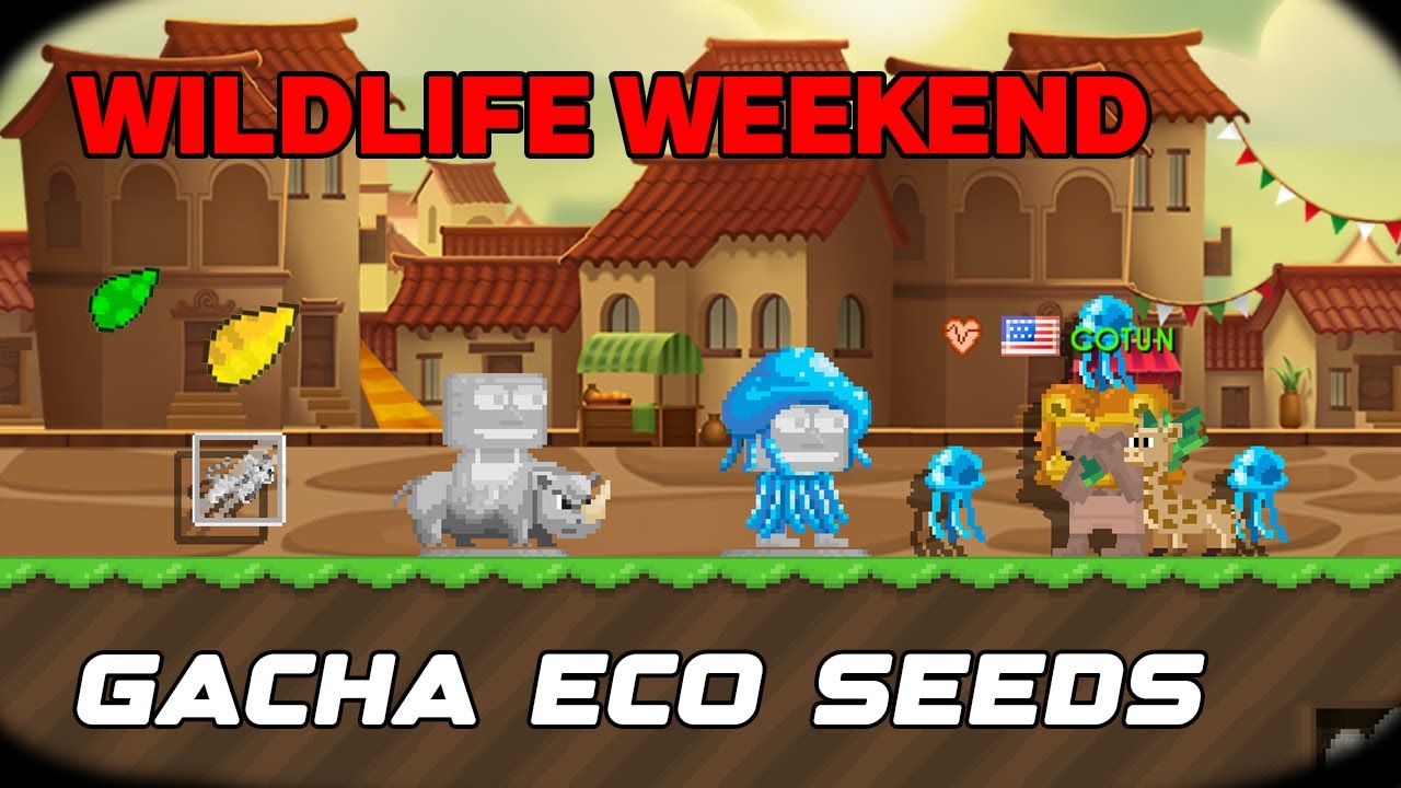 WILDLIFE WEEKEND ! ALL NEW ITEMS! Gacha Golden Eco Seeds | Growtopia