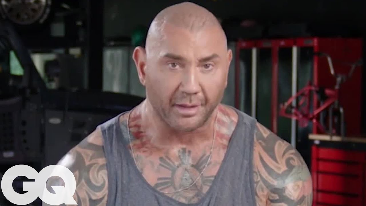 Dave Bautista wants to put the watch back on and stop having the first  tattoo on his back. - Daily Times