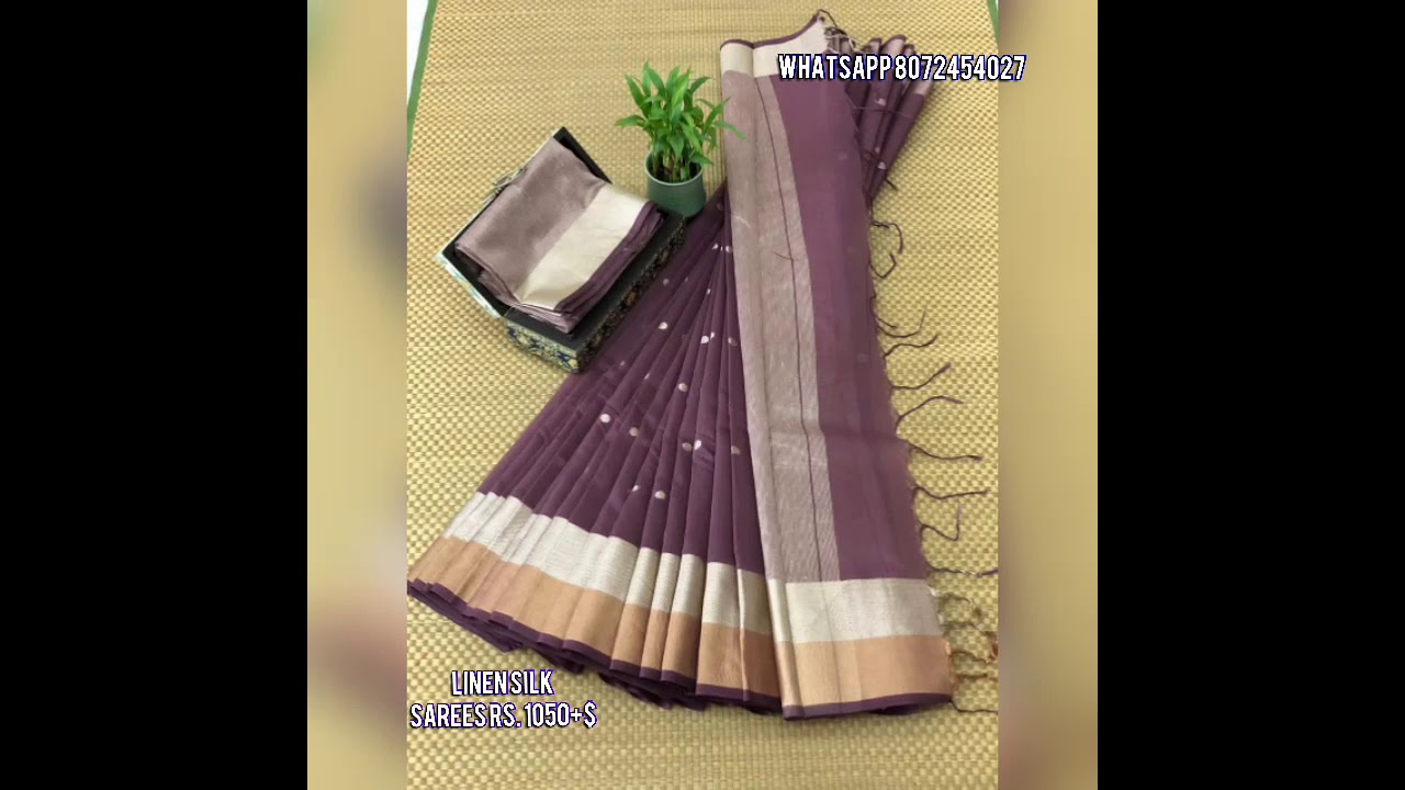 Linen Silk Sarees || Linen Sarees Collection Premi Collections