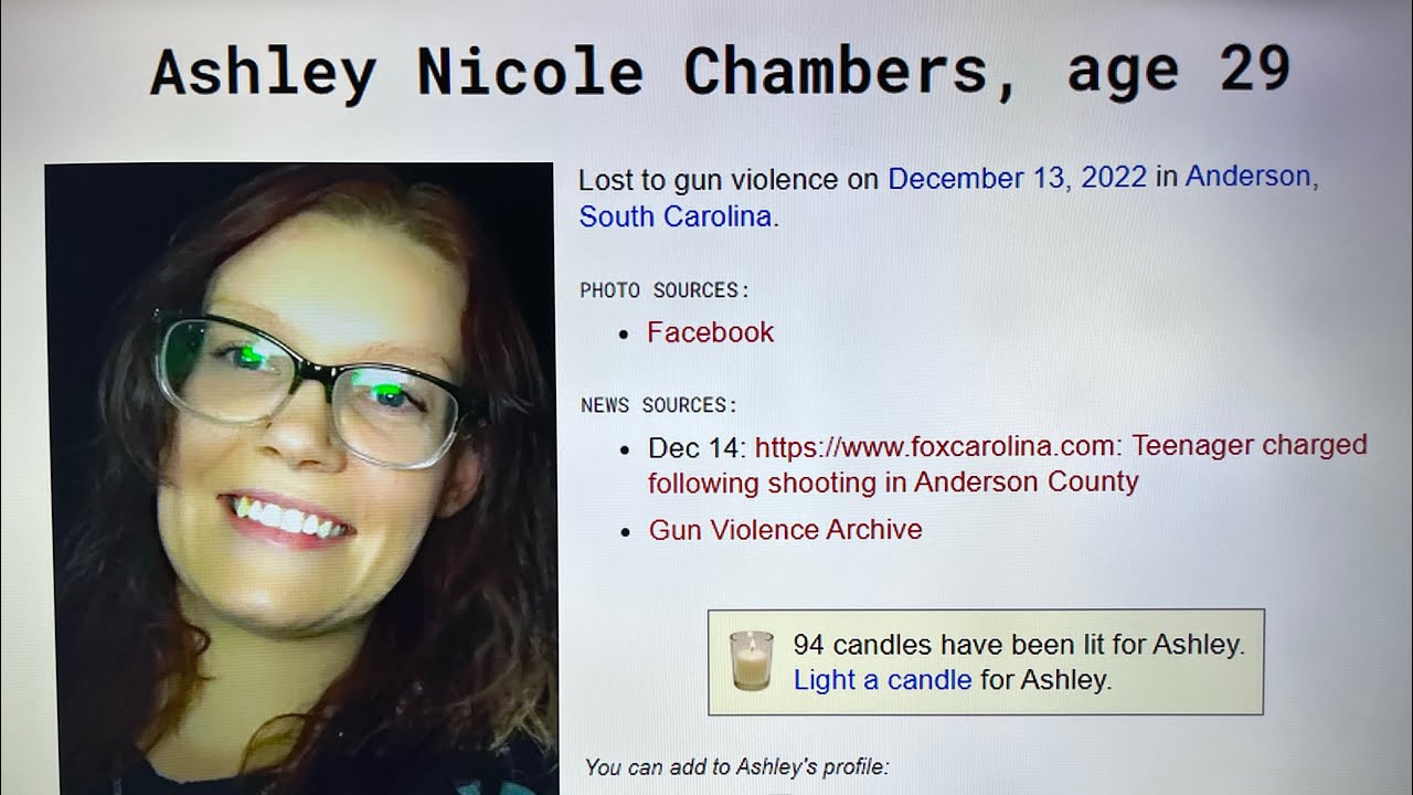 ANDERSON, SOUTH CAROLINA DEC 13, 2022, ASHLEY NICOLE CHAMBERS 29 SHOT KILLED AND FEMALE 17 CHARGED!