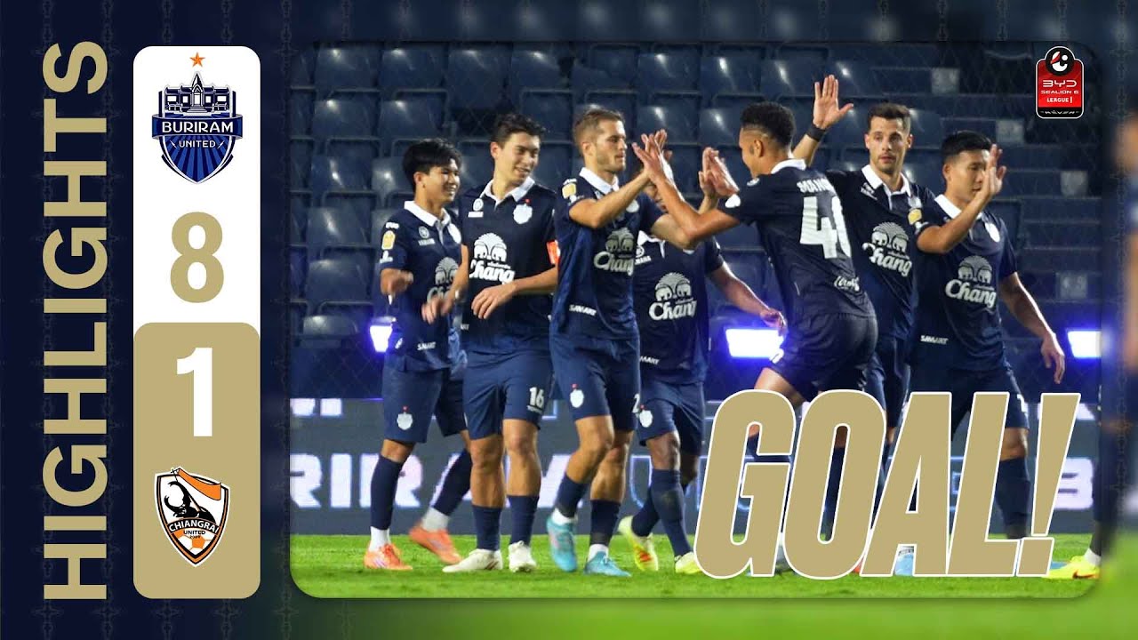 ไฮไลต์ลูกยิง (TL-17) บุรีรัมย์ ยูไนเต็ด 8-1 เชียงราย ยูไนเต็ด