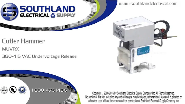Eaton, Cutler Hammer, MUVRX, 380-415VAC, Undervoltage Release, MDS/MDN