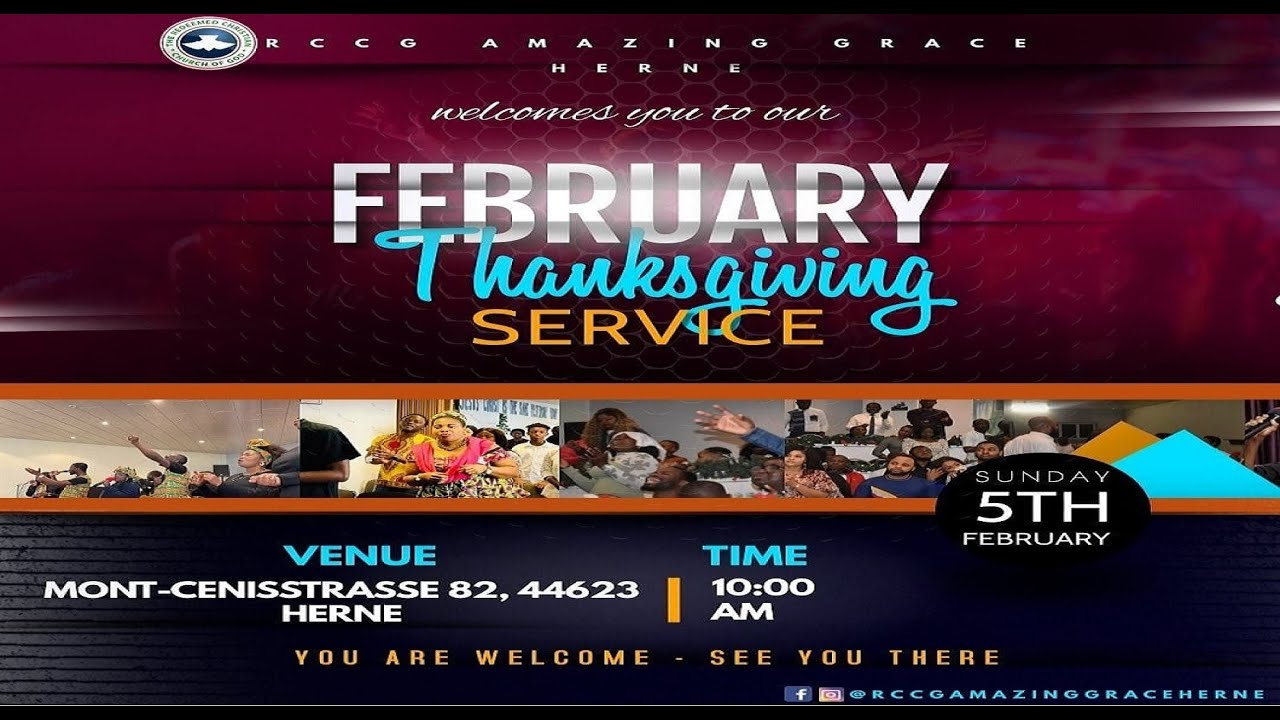 February Thanksgiving Service Sunday 5th February, 2023 With Pastor