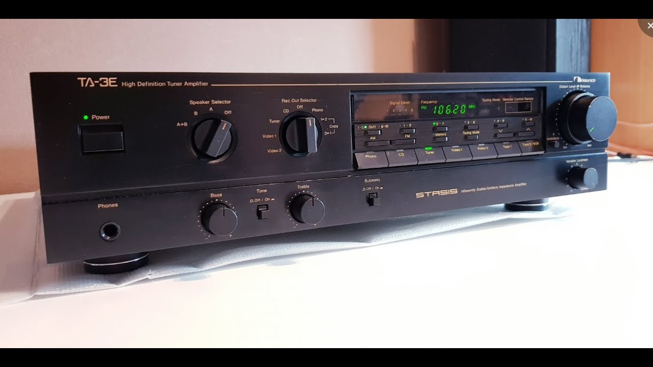 Nakamichi TA-3E Receiver STASIS (1989-91') - Sound Test after
