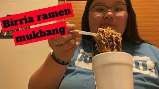 Birria ramen mukbang