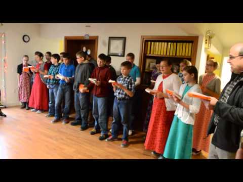 2015-12-17 Christmas Carolers to Meaningful Day Academy from New Haven Mennonite School