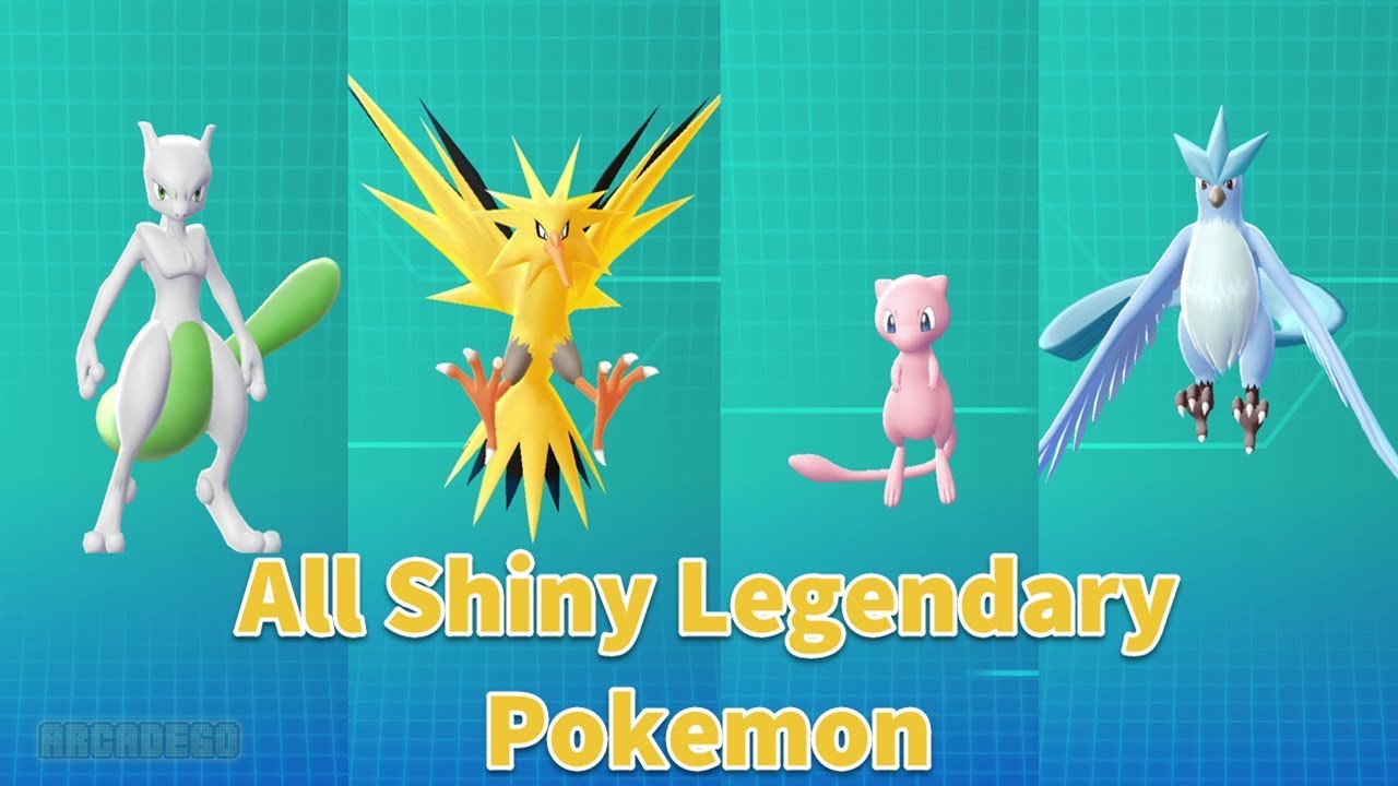 All Shiny Legendary Pokemon Walking Animations In Pokémon Lets Go Pikachu Eevee