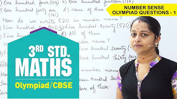 3rd Std Maths Olympiad | CBSE Maths | Number Sense - Olympiad questions - 1 | Olympiad Mathematics