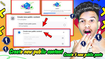 Create new public content facebook || facebook Create 5 new public posts