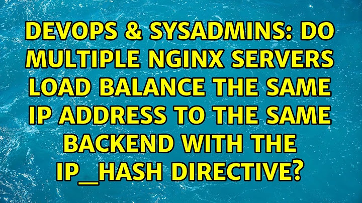 Do multiple Nginx servers load balance the same IP address to the same backend with the ip_hash...