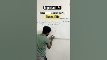 Radius_____on tangent line ?🤔 #class10th #maths #learning