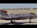 Marine F-35B Lightning II at MCAS Yuma Airshow with wall of fire and 100% vertical landing!