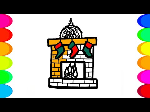 როგორ დავხატოთ საშობაო ბუხარი