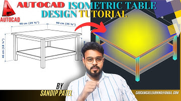 #34 - HOW TO DRAW ISOMETRIC TABLE IN AUTOCAD || AUTOCAD PRACTICE DRAWING FOR CIVIL ENGINEERS
