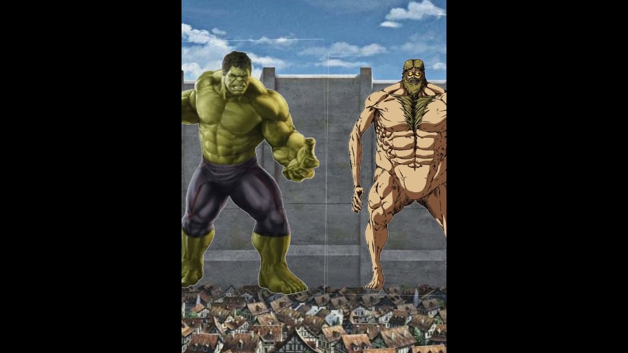 hulk vs attack on titan #hulk #marvel #edit #attackontitan