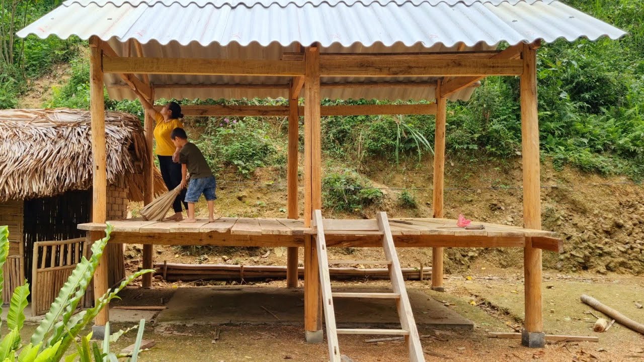Build a Wooden House 2024: Completed 2-story wooden floors and make a ...