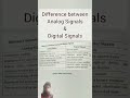 difference  between analog and digital signals#shortsvideo #difference