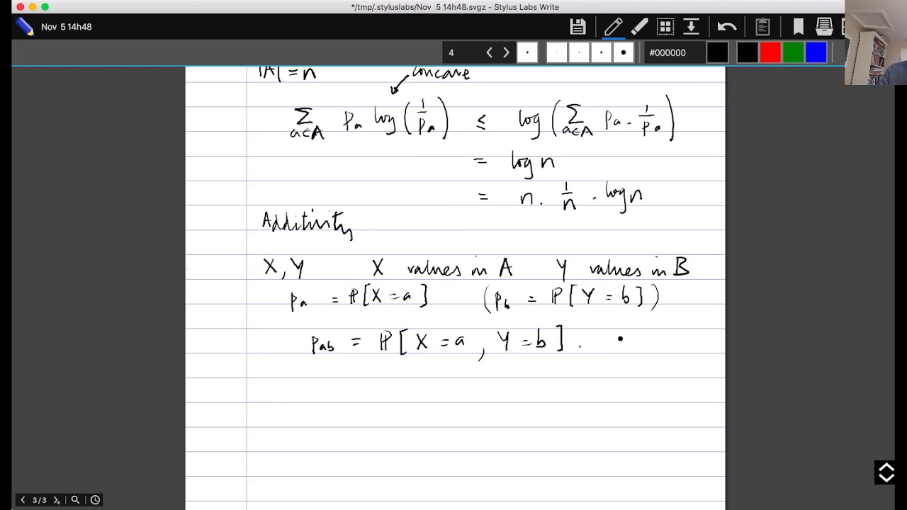 Topics in Combinatorics lecture 10.0 --- The formula for entropy