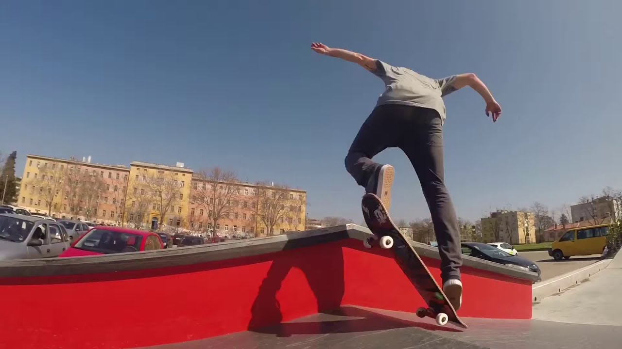 Skateboarding in Pula, Croatia