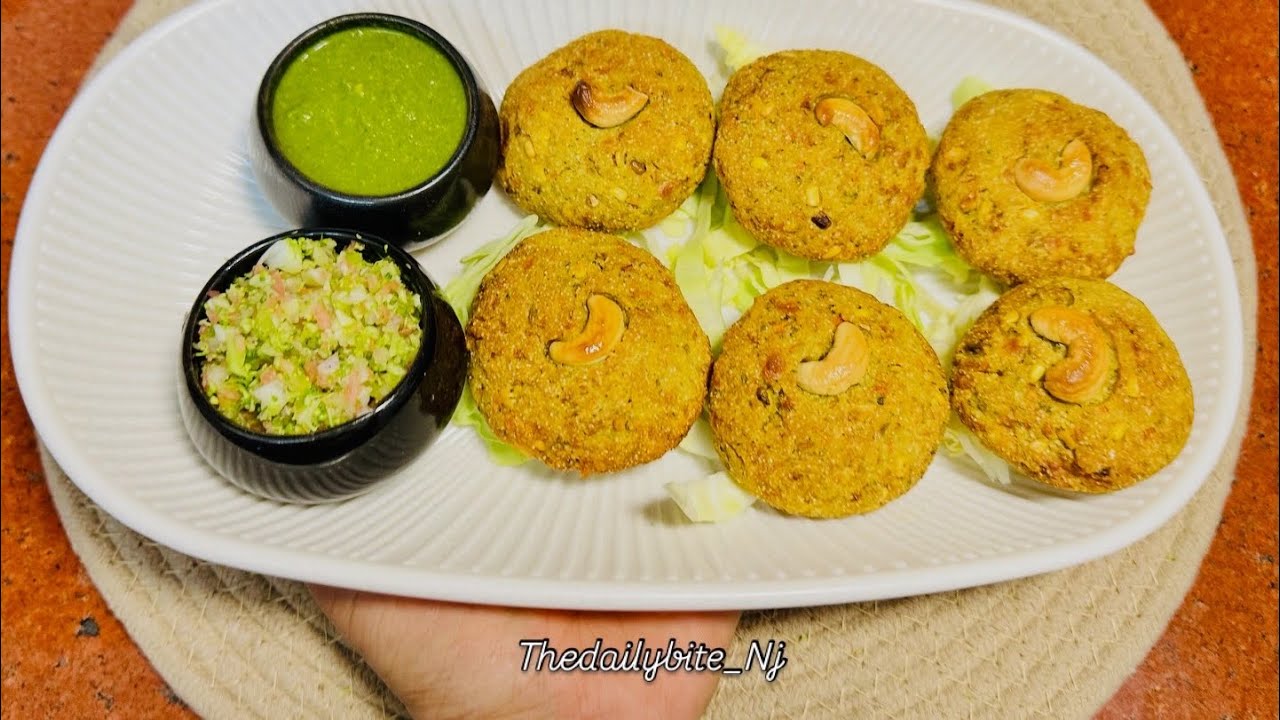 High protein recipe - Moong Daal Tikki with Dip & Salad ✨ 