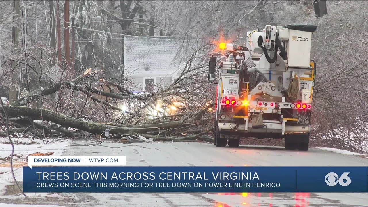 Fallen trees lead to Virginia power outages - YouTube
