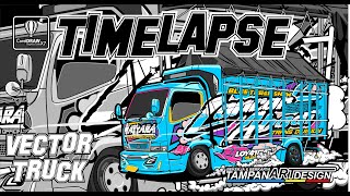VECTOR ART TRUCK CANTER KEREN TERBARU || TAMPAN ART DESIGN #coreldrawx7