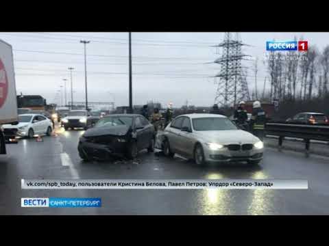 Массовая авария на кольцевой автодороге