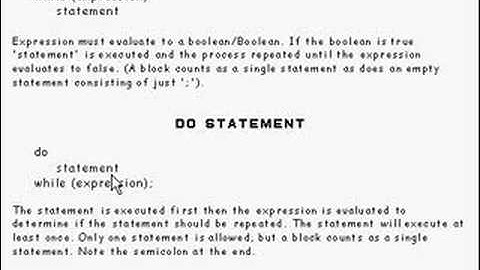 Java Tutorial 10.  while statements and do statements