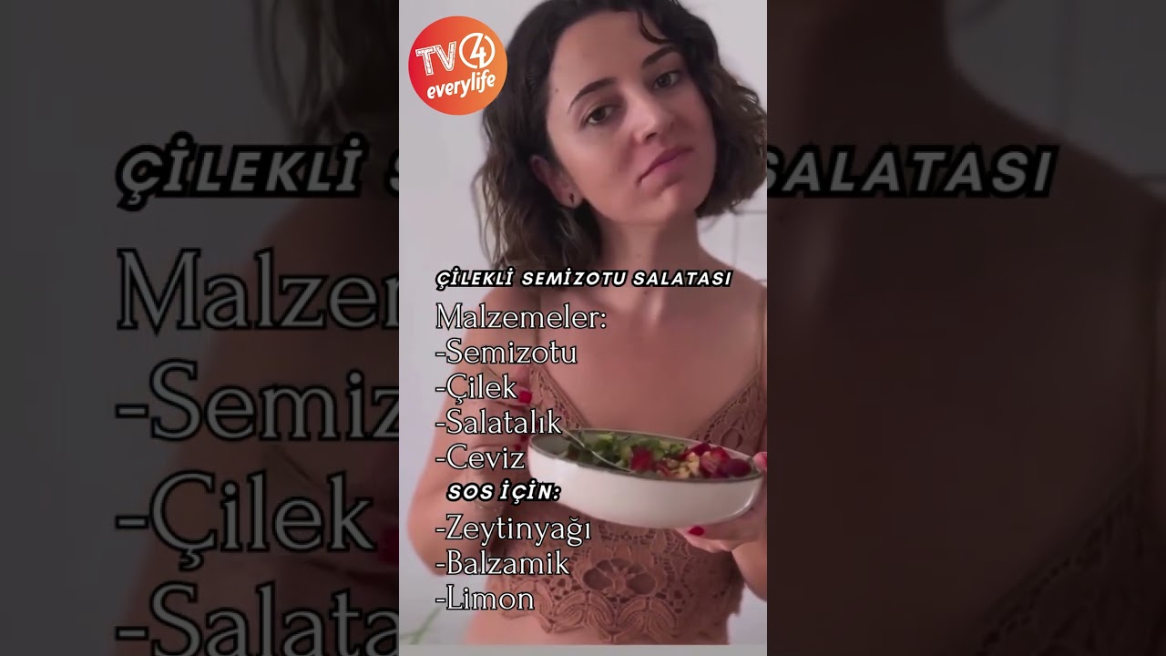 Çilekli Semizotu Salatası Çilekli Semizotu Salatası