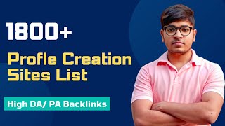 1800 Profile Creation Sites List High DA /PA | Do-Follow Backlinks Sites Lists 1800 Profile Creation Sites List High DA /PA | Do-Follow Backlinks Sites Lists
