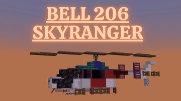 Minecraft: How to build a Helicopter in Minecraft (Bell 206 Skyranger) Minecraft Helicopter Tutorial