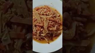 How to Fry Bamboo Shoot with Eggs Khmer Food raksmey_sor