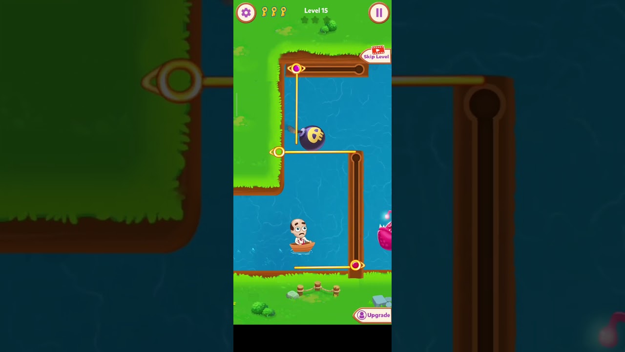 Save Daddy Level 15 - Pin Puzzle Game | Help Daddy By Pull Him Out From The Puzzle Trap