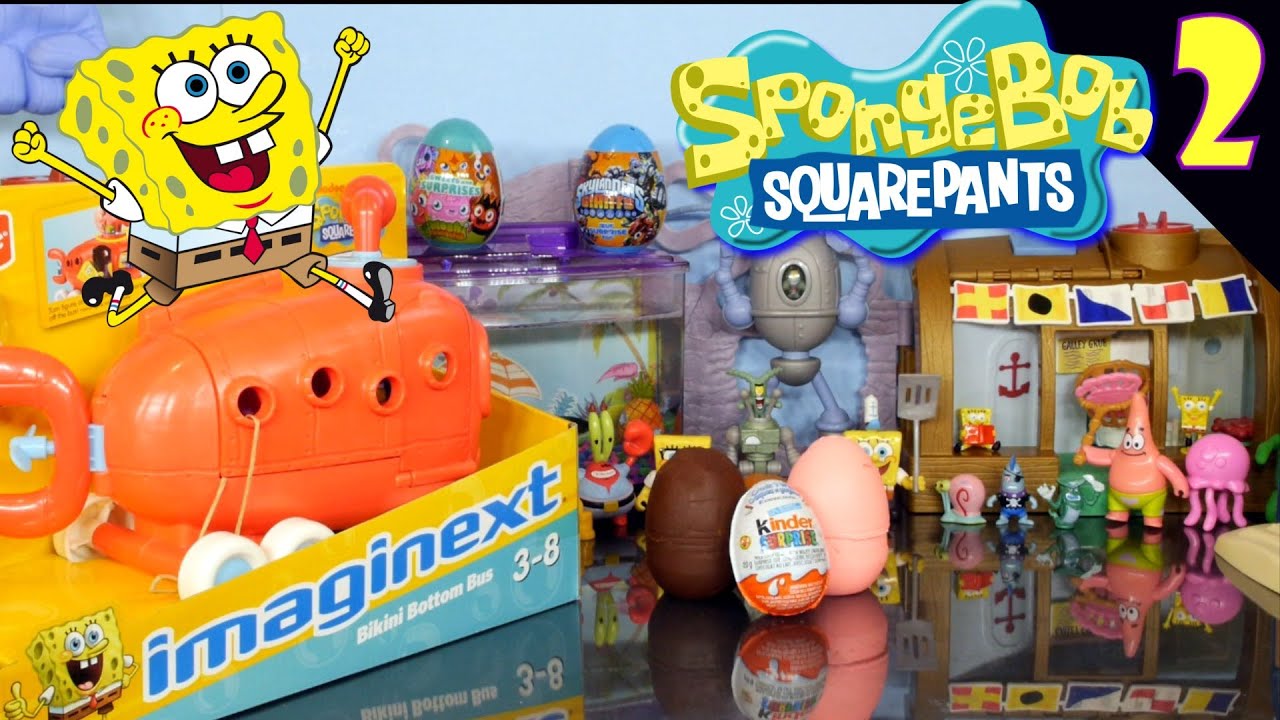 Kinder Surprise Eggs Hunt With Spongebob Squarepants + Playdoh Egg By Disney Cars Toy Club
