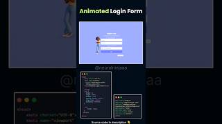 Animated Login Form 🔥 | HTML CSS JavaScript UI Design free template