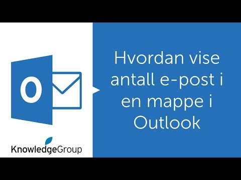 Hvordan vise antall e-post i en mappe i Outlook