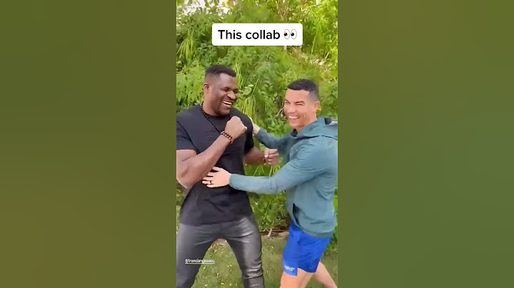 Cristiano Ronaldo and Francis Ngannou 👀 🍿(via Cristiano/IG) #shorts