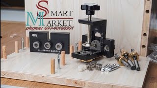 minifix tool , Doweling Jig Pocket Hole Jig Kit Wood Vertical Drilling Detachable Locator