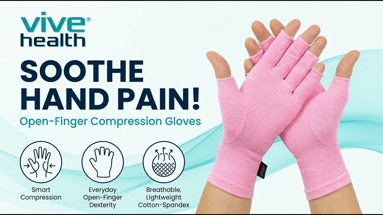 Open-Finger Compression Gloves for Arthritis Relief
