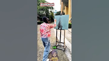 Cô Hoạ Sĩ Điên Vẽ Tranh Bằng Cây Khô 😲