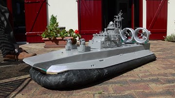 First test of the Zubr Class - RC hovercraft model