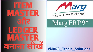Item & Ledger Master (How to Create, Modify & Delete)  MARG ERP