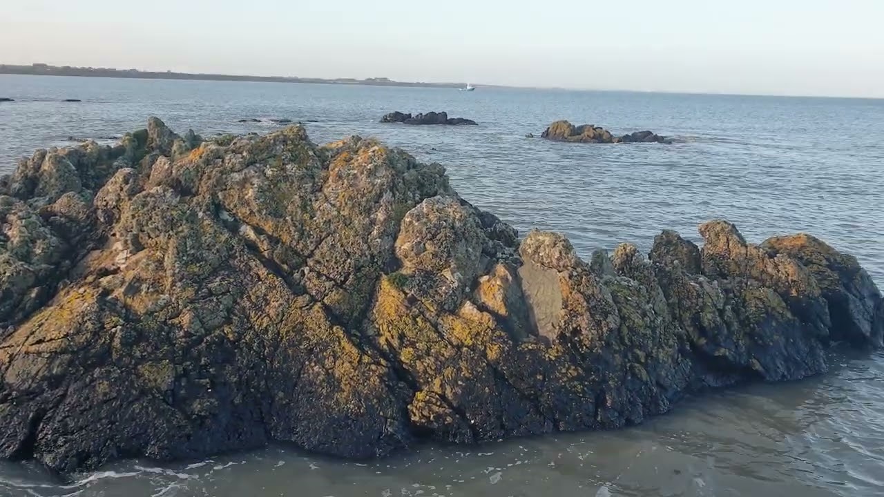 Irish Sea and  Coastline  Balbriggan.  Ireland. Roads views ireland.