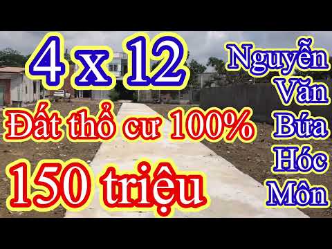 Video Bán Nhà Hóc Môn Giá Rẻ | ĐẤT NỀN GIÁ RẺ 150 TRIỆU 4X12... - youtube