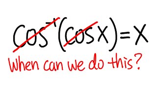 When is cos^-1(cos(x))=x true